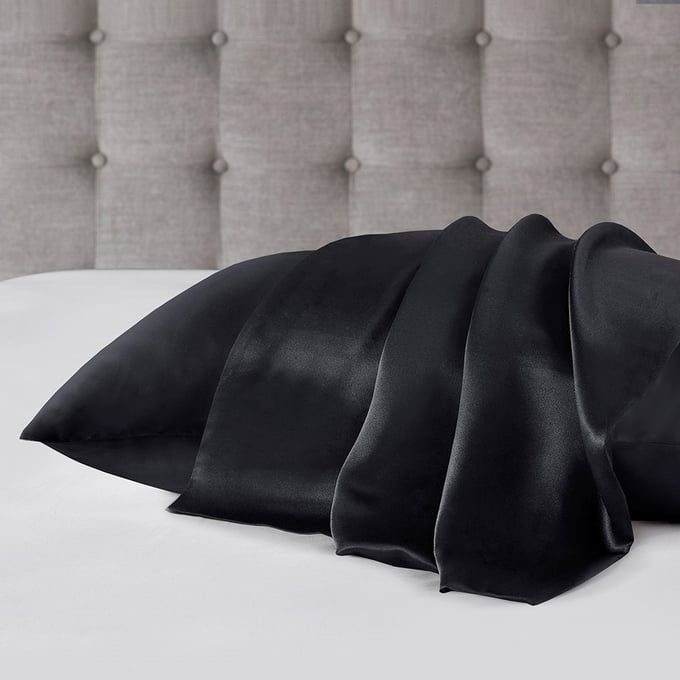 Black color satin silk pillowcase